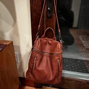 Brown Backpack Style Purse